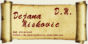 Dejana Mišković vizit kartica